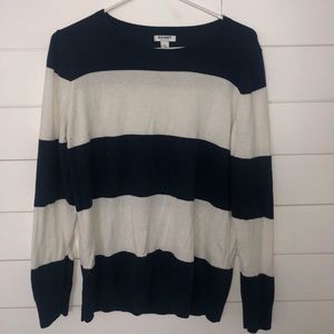 Navy and White sweater